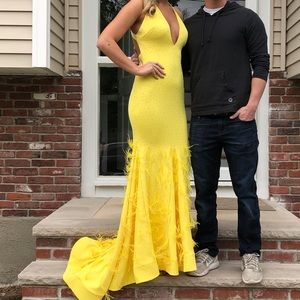 Jasz Couture #6402 yellow prom dress